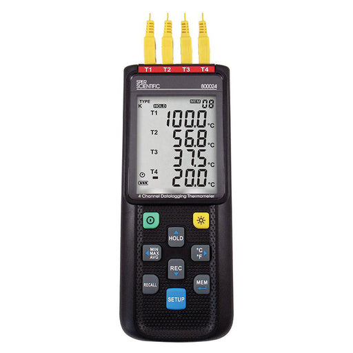 4 Channel Thermocouple Thermometer Datalogging