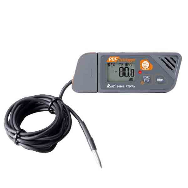 88164 az ultra low temperature recorder with rtd pt1000 probe