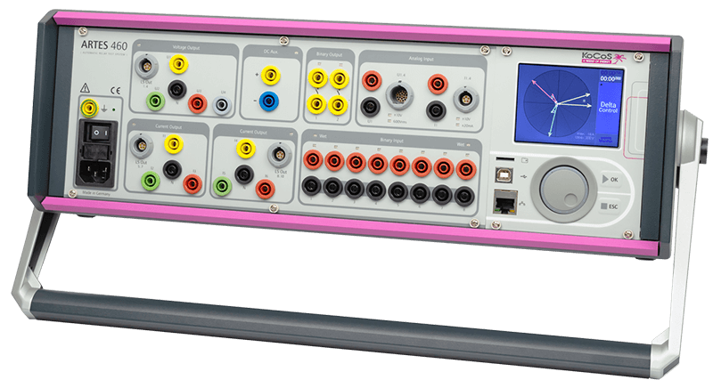 ARTES 460 Relay Test System with touchscreen and PC compatibility