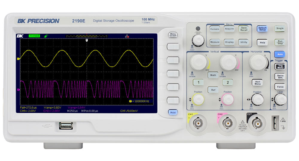 BK2190E Digital Oscilloscope with 100 MHz bandwidth