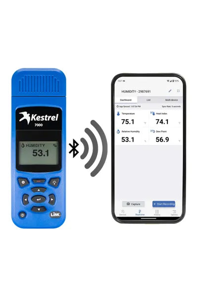 Handheld Kestrel 7000 Environmental Meter with Bluetooth connectivity