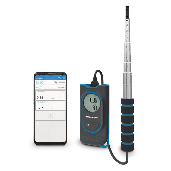 Hotwire Thermo-Anemometer With integrated hotwire probe SI-VH3