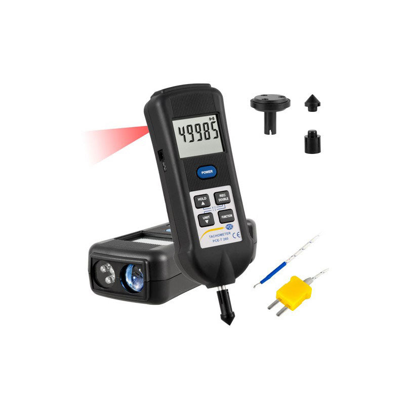 PCE-T 260 Tachometer Stroboscope Reliable Tool for Accurate RPM and Motion Analysis
