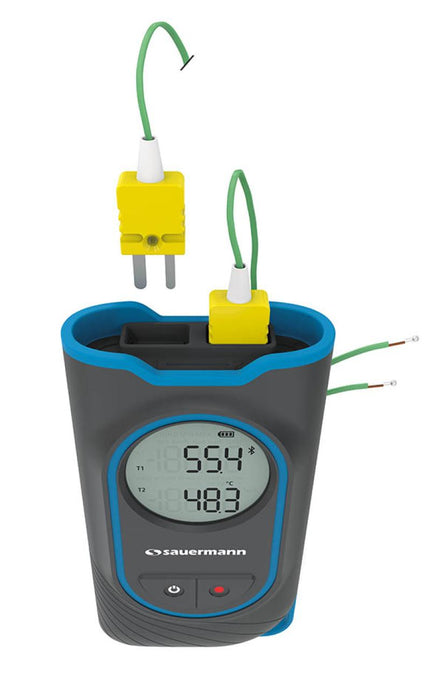 Portable Si-TT3 Thermometer with backlit display and dual probes