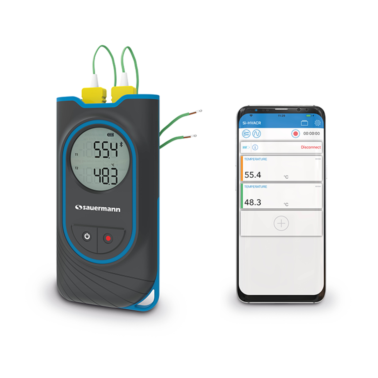 Si-TT3 Dual Input Thermometer with K Thermocouple compatibility