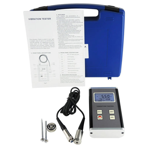 VM-6380 Vibration Meter Analyzer - Industrial Vibrometer with Accelerometer